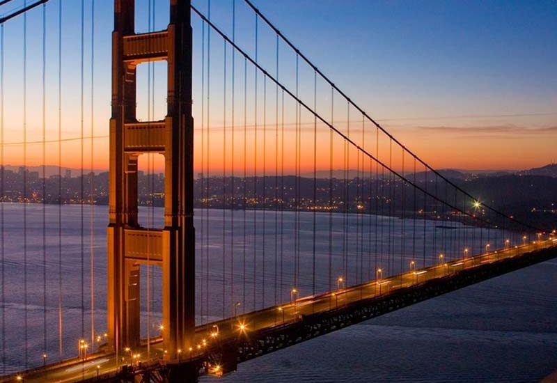 golden gate bridge sunset
