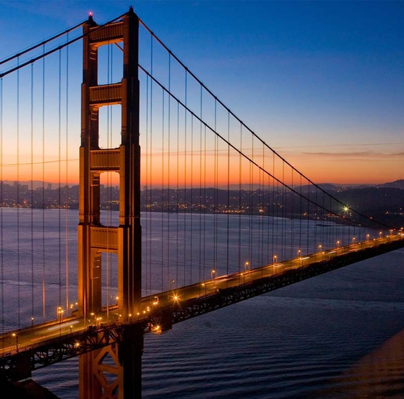 golden gate bridge sunset